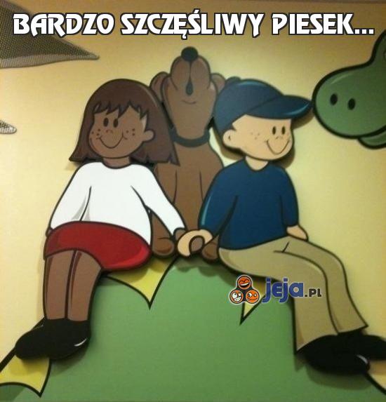 Bardzo szczęśliwy piesek...