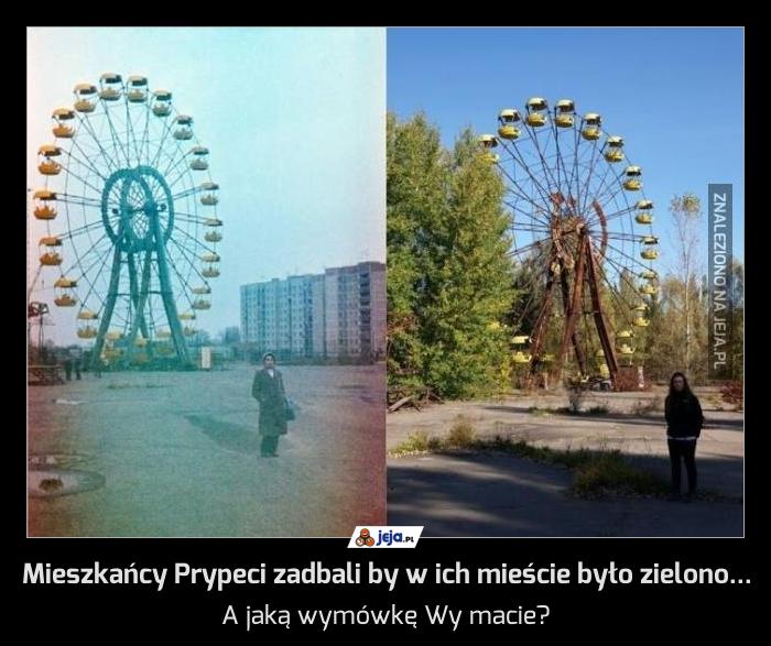 Mieszkańcy Prypeci zadbali by w ich mieście było zielono...