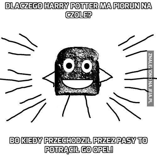 Dlaczego Harry Potter ma piorun na czole?