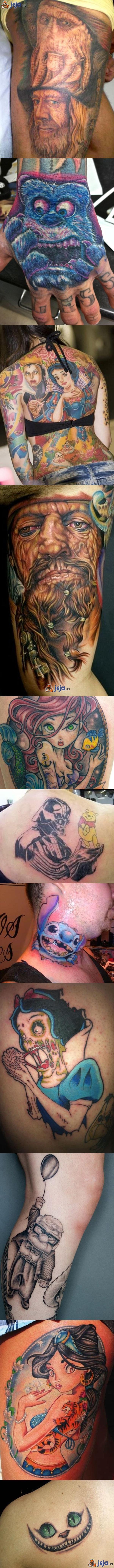 Niesamowite tatuaże inspirowane Disneyem