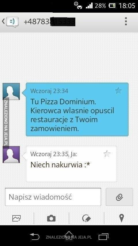 SMS z pizzerii