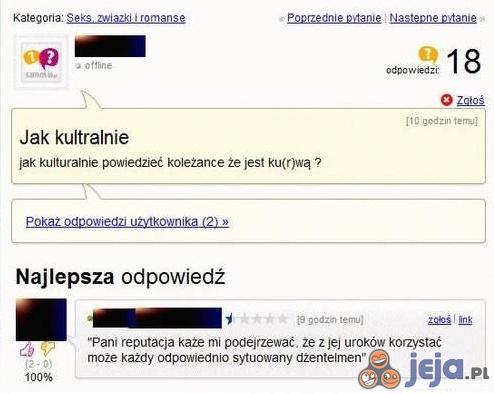 Jak kulturalnie powiedzieć dziewczynie, że jest ku...