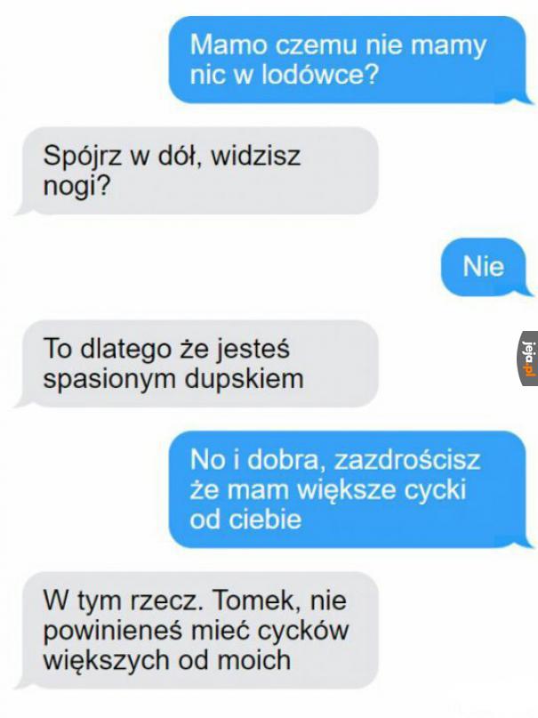 A u Was w rodzinie kto nosi największy biustonosz?