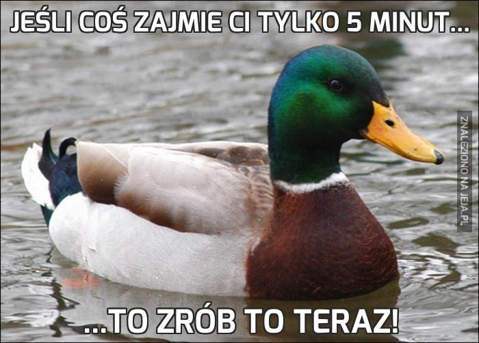 Jeśli coś zajmie Ci tylko 5 minut...