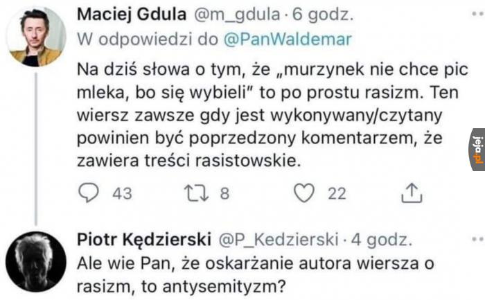 Odważne słowa jak na kogoś, kto pisze czarny tekst na białym tle