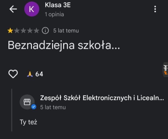 Fajna odpowiedź