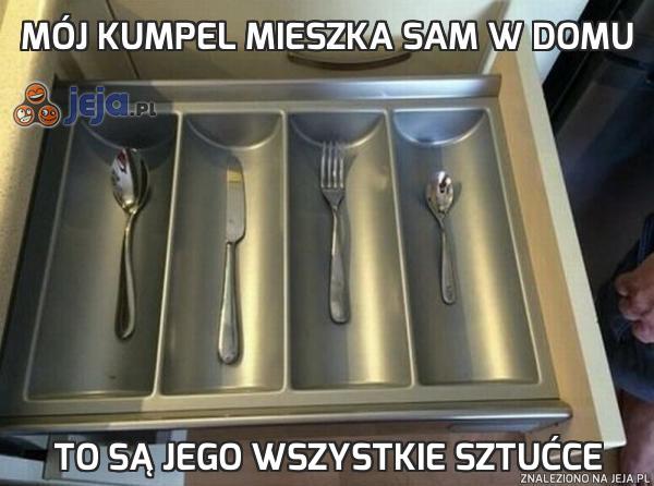 Mój kumpel mieszka sam w domu