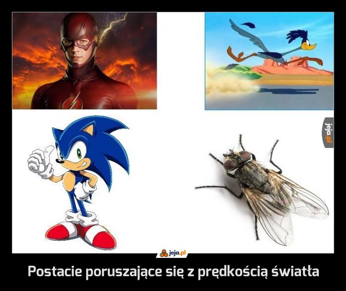 Postacie poruszające się z prędkością światła