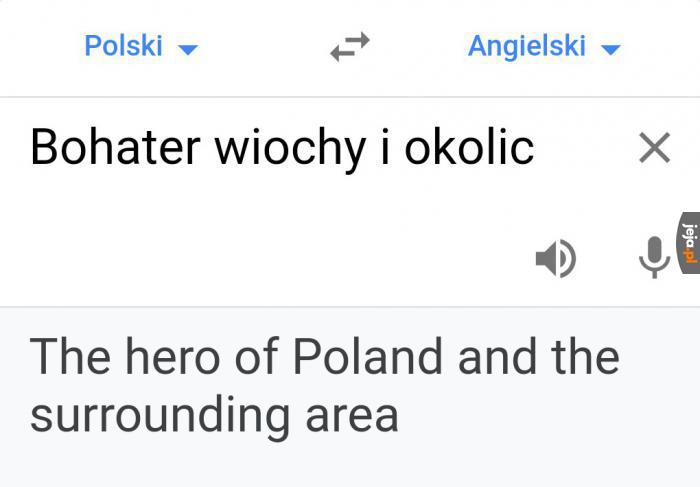 Według tłumacza Wiocha = Polska