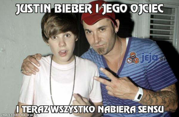 Justin Bieber i jego ojciec