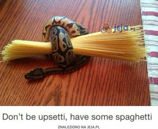 Proszę, oto spaghetti