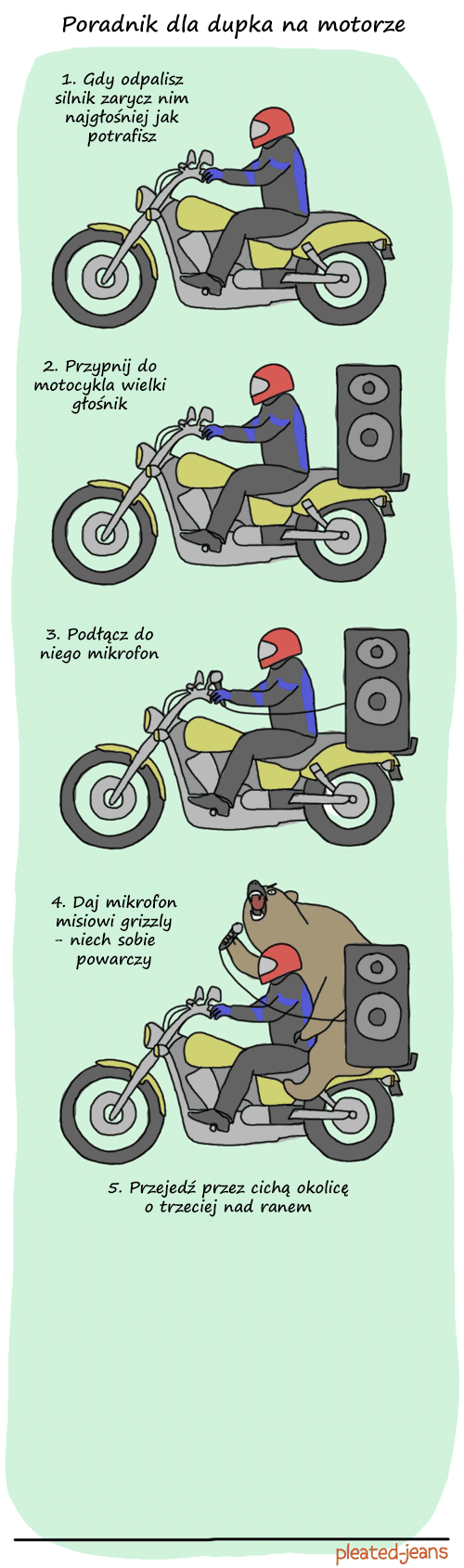 Jak być dupkiem na motorze
