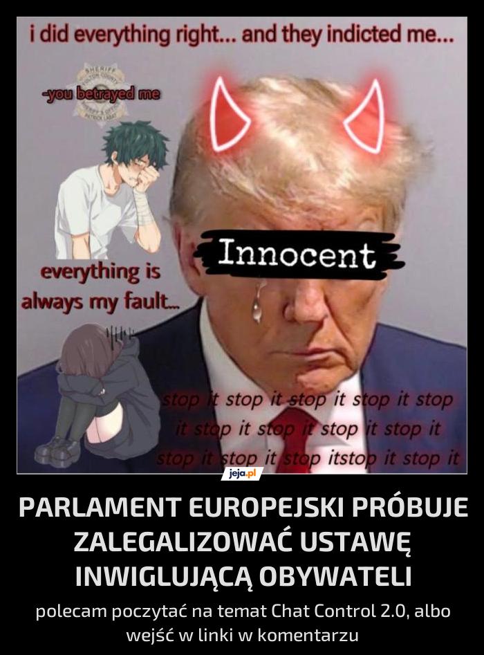 PARLAMENT EUROPEJSKI PRÓBUJE ZALEGALIZOWAĆ USTAWĘ INWIGLUJĄCĄ OBYWATELI