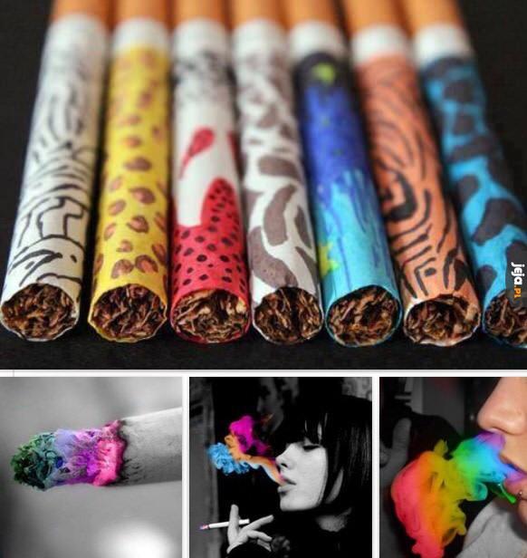 Kolorowe papierosy, kolorowy dym... kolorowy rak!