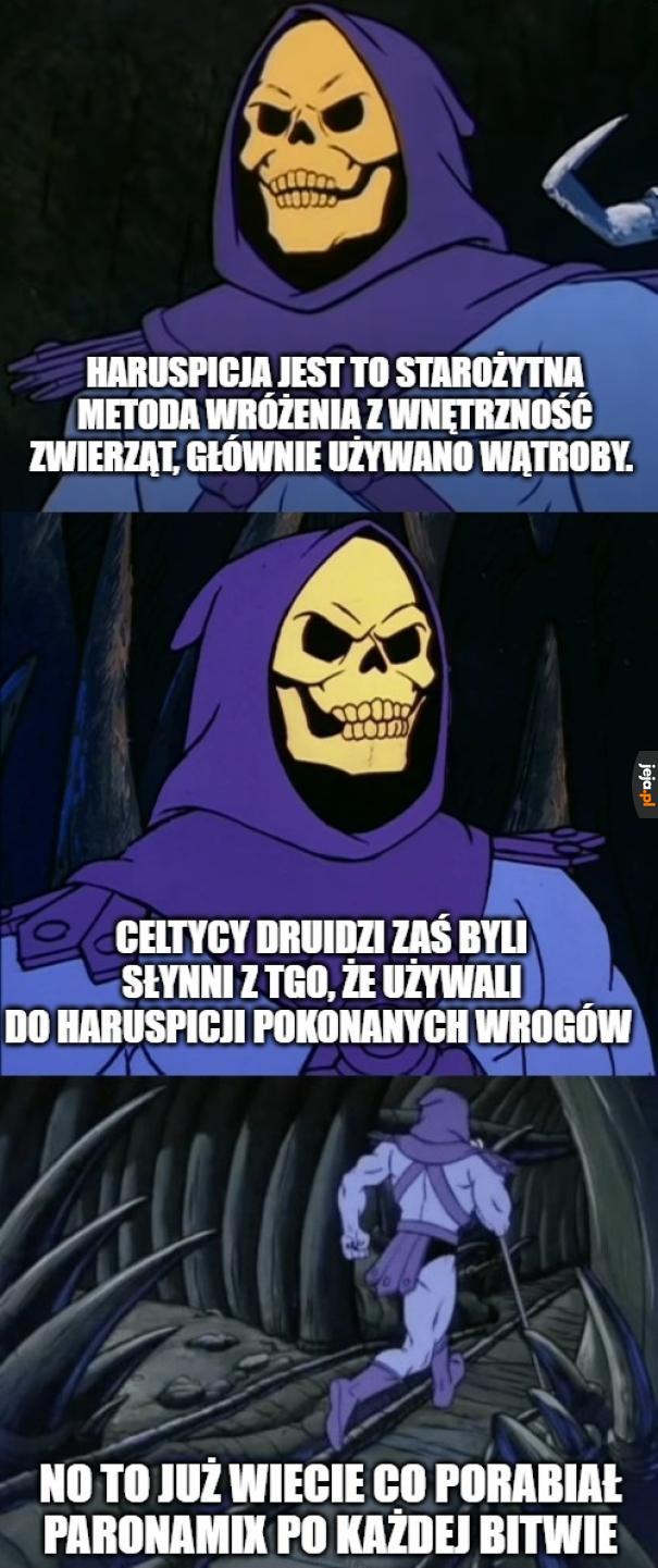 Panoramixie, miałeś tylko przepowiedzieć pogodę, po co ci ta wątroba?