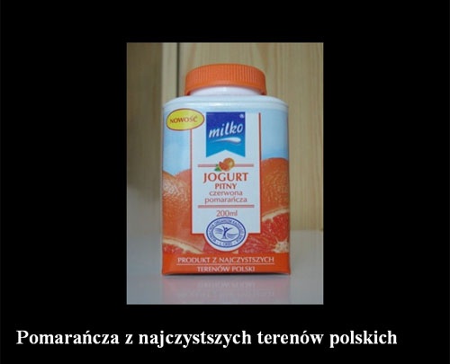 Polski jogurt z pomarańczy