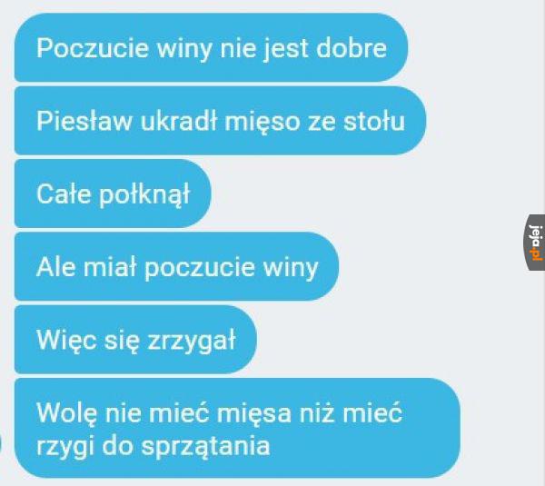 Poczucie winy jest złe