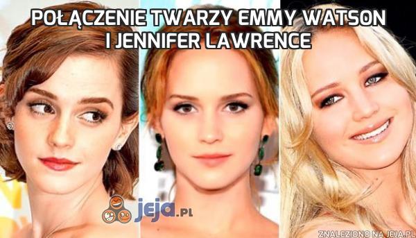Połączenie twarzy Emmy Watson i Jennifer Lawrence