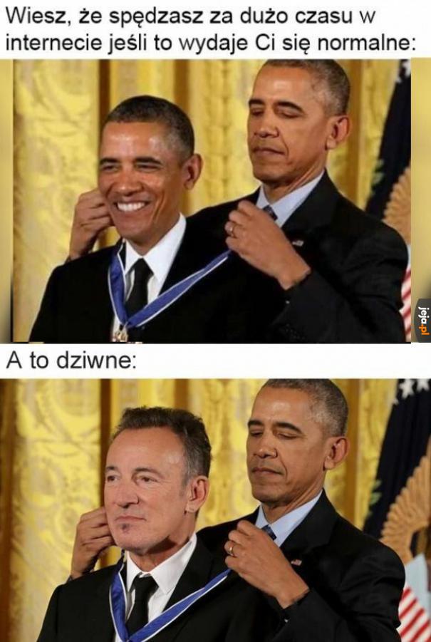 To Obama nie dawał sam sobie medalu?!