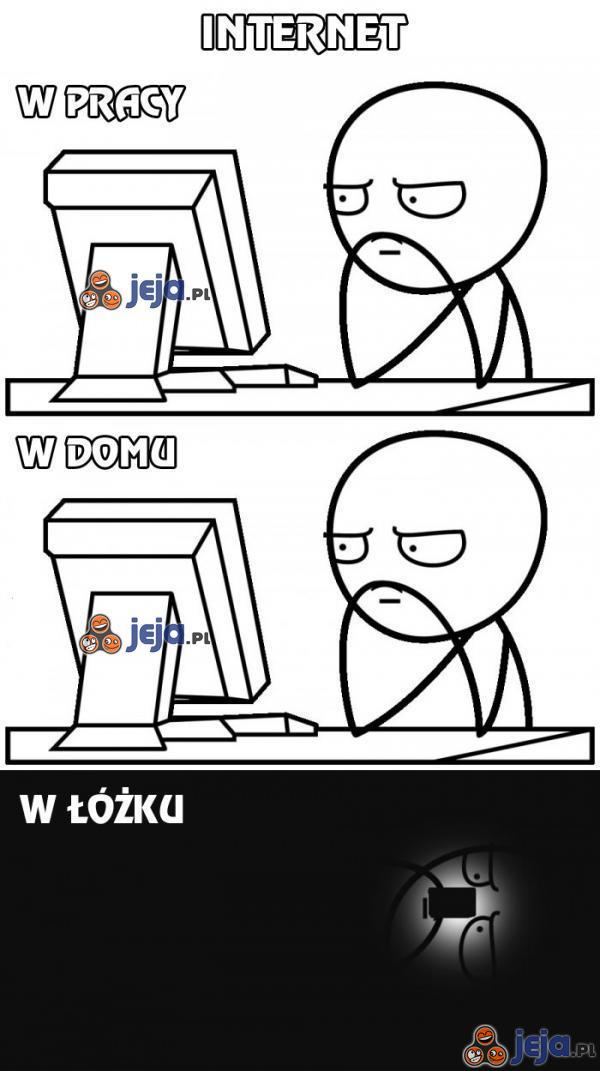 Internet w pracy, w domu i w... łóżku