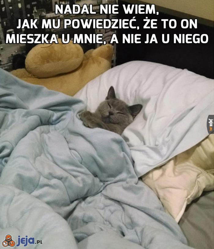 To moje łóżko...