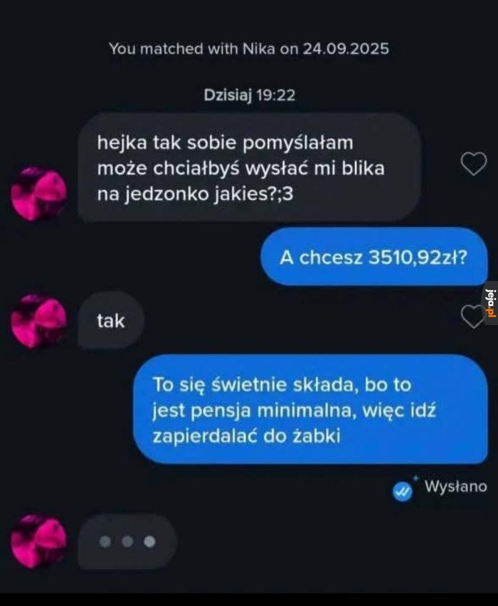 A już myślała, że rozbiła bank