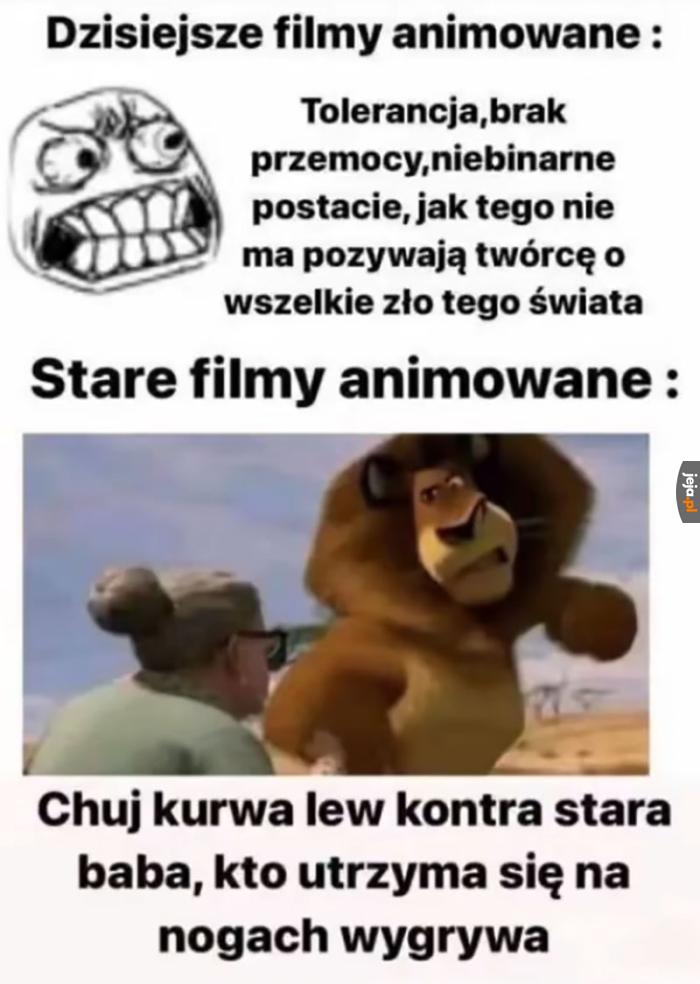 Przypuszczam, że żadna staruszka się od tego z lwem nie biła