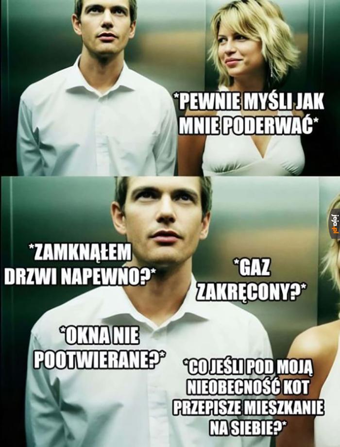 Wiele zaprząta mu głowę, ale nie to