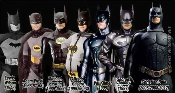 Kolejni aktorzy wcielający się w Batmana