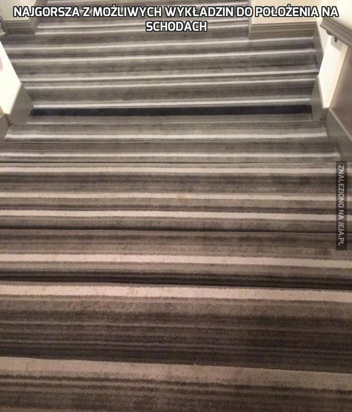 Najgorsza z możliwych wykładzin do położenia na schodach