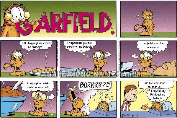 Garfield i największe jedzenie