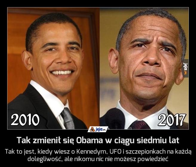 Tak zmienił się Obama w ciągu siedmiu lat