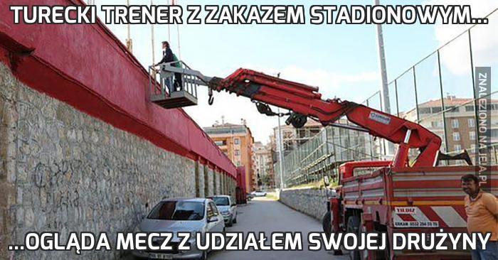 Turecki trener z zakazem stadionowym...