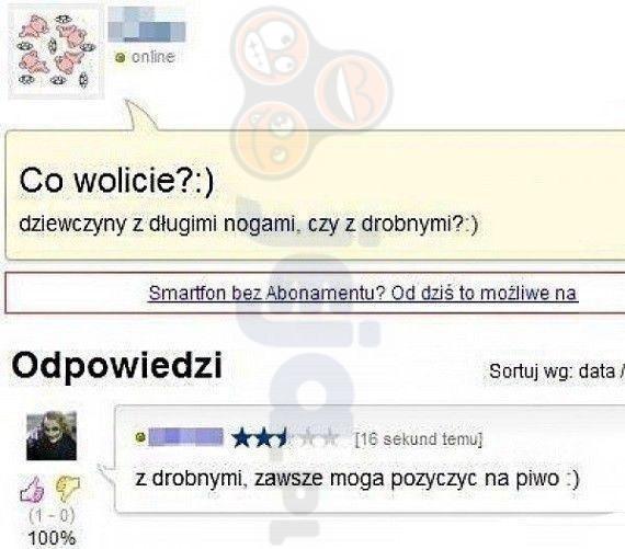 Co wolicie?