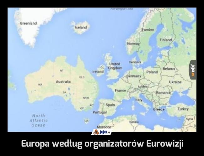 Europa według organizatorów Eurowizji