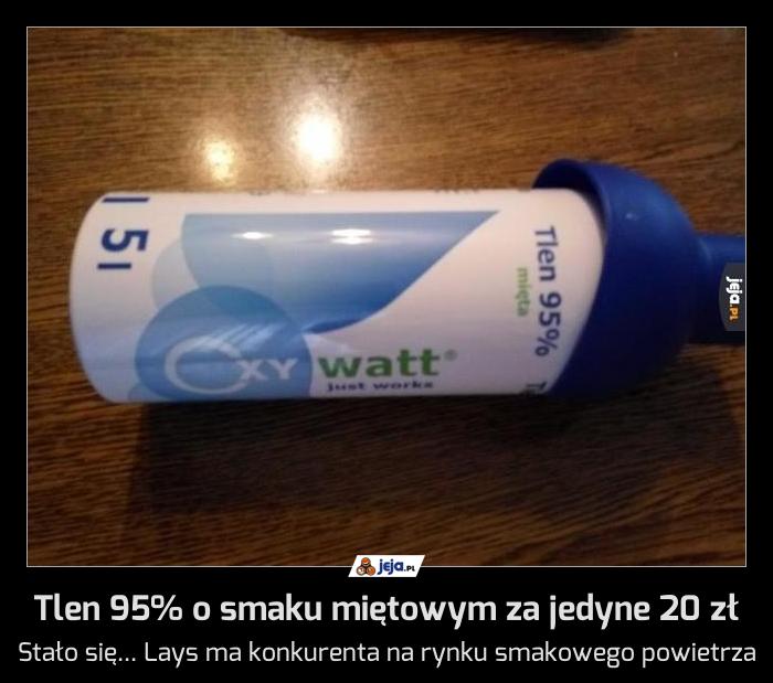 Tlen 95% o smaku miętowym za jedyne 20 zł