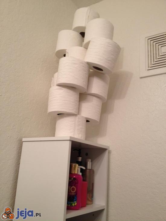 Wieża z papieru toaletowego