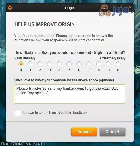 Pomożesz ulepszać Origina?