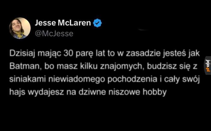 Ciekawe czy Batmana też tak plecy napie...