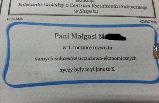 Bardzo miłe życzenia