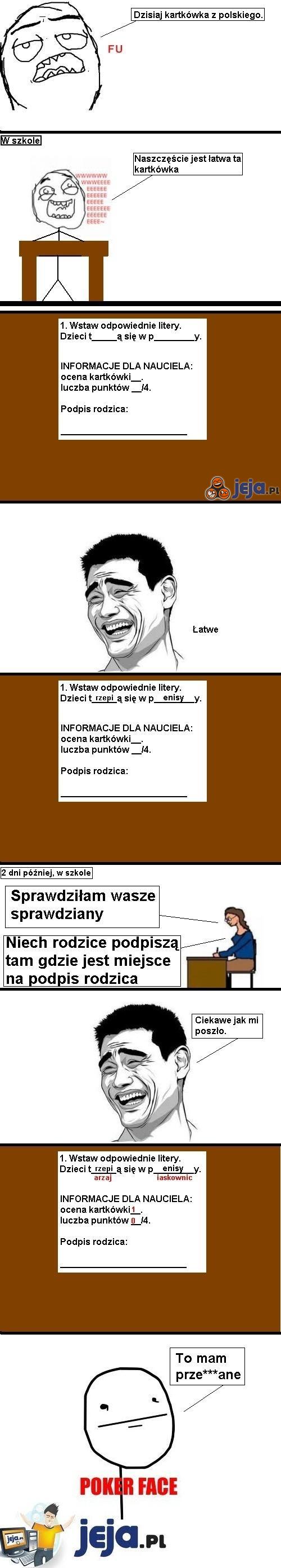 Kartkówka z polskiego
