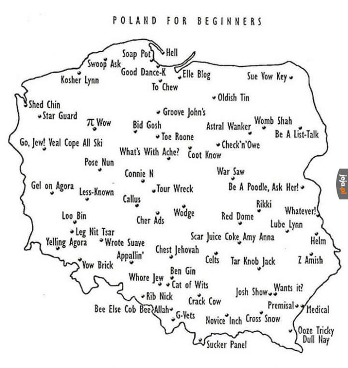 Jak nauczyć Anglika mapy polski