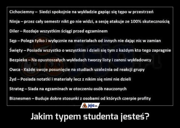 Jakim typem studenta jesteś?