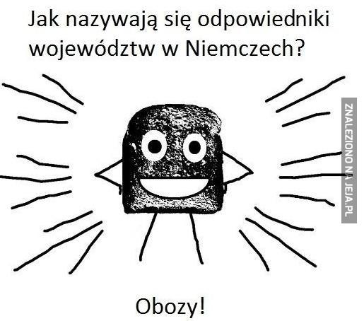 Jak nazywają się odpowiedniki województw w Niemczech?