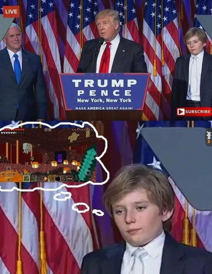 Syn Trumpa chce do domu