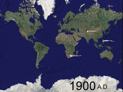 Mapa bitew w latach 1900-1950