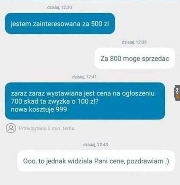 Fajnie że jednak umiesz czytać paniusiu