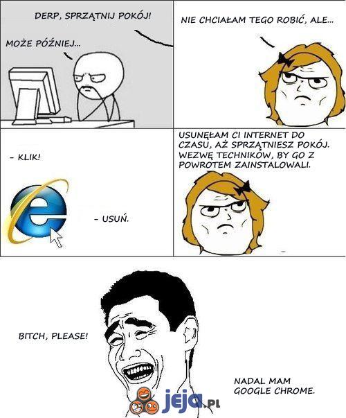 Mama i usuwanie internetu