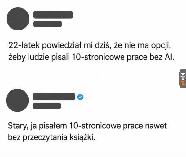 Umiejętność lania wody bez pomocy AI zostaje bezpowrotnie zatracona