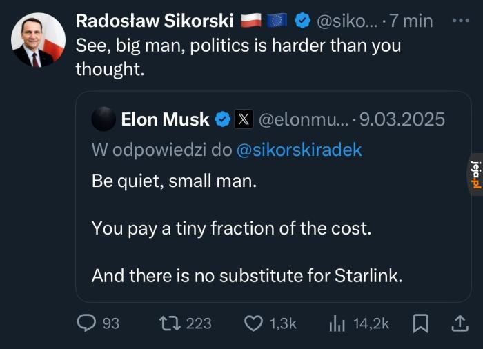 Niósł Elon razy kilka...